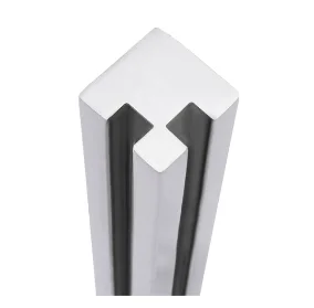 Custom Slotted Glass Railing Post Guardrail Railing Glass Fence Balcony Frameless Glass Railing Stairs Balustrade