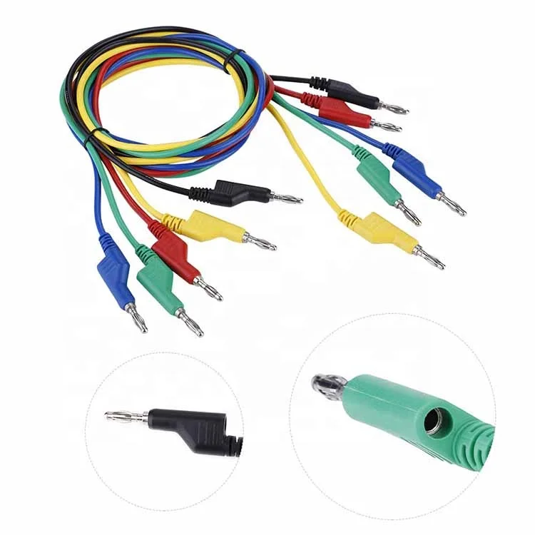 4mm banana plug to banana plug test leads cable  2meters or customization cable length