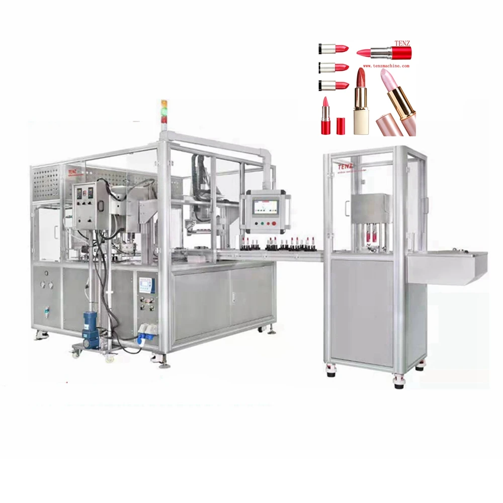 Full automatic rotary silicone mold lipstick filling  production line-Manual cosmetic tubes filling machines