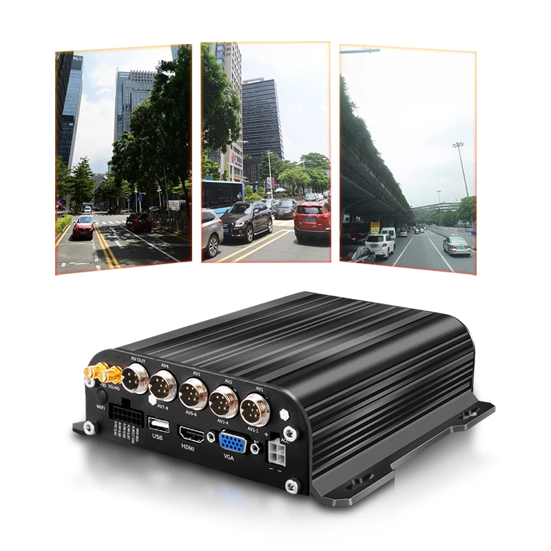 CCTV Car Video Recorder 8CH 1080P 720P MDVR Support 128GB SD Card Mobile DVR For Truck Bus Taxi Black Box