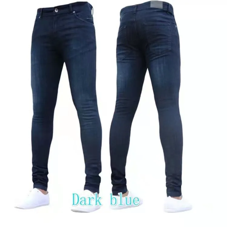 Autumn Winter New Men Fashion Casual Pants Skinny Jeans Slim Denim Leggings Mens pants