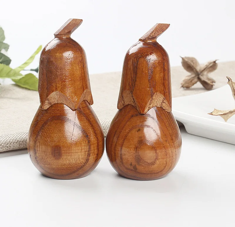Natural Gourd Shape Wooden Toothpick Holder Box Toothpick Container Case for Toothpick Storage