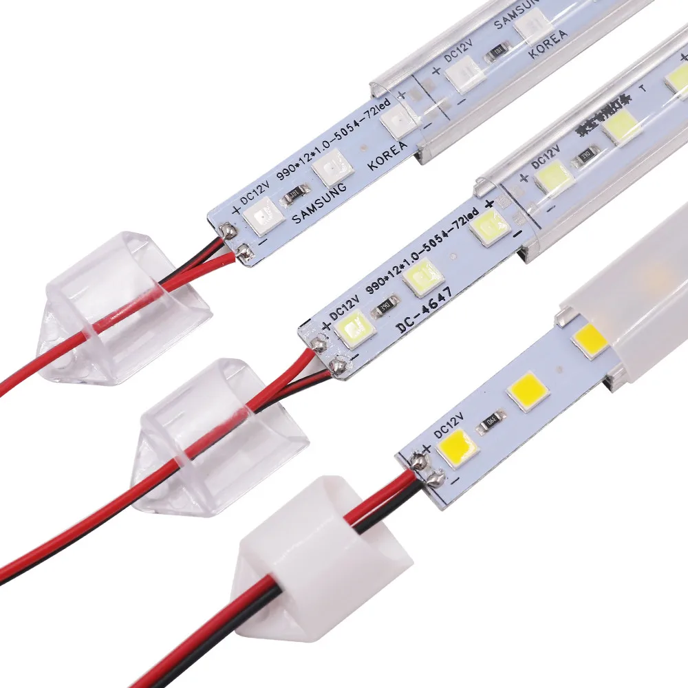 5054 SMD 25 см 18 светодиодных ламп под шкафом DC 12 В светодиодные алюминиевые лампы для холодильника полосы высокой яркости неводонепроницаемый жесткий свет