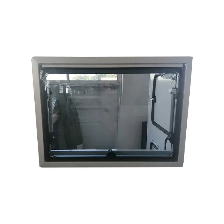 Factory Price Wholesale Custom Manufacturer Aluminum  double Acrylic rv caravan window with pleated blind and fly screen