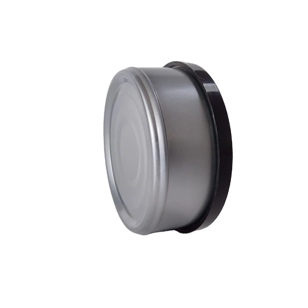 seasoning can custom printed tuna beef fish tin can with eoe peel off lids and plastic clear cover
