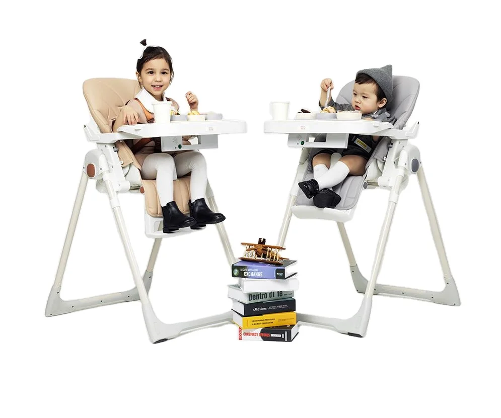 Manufacturers provide pu/knitting pp chairs baby feeding dinner high chair