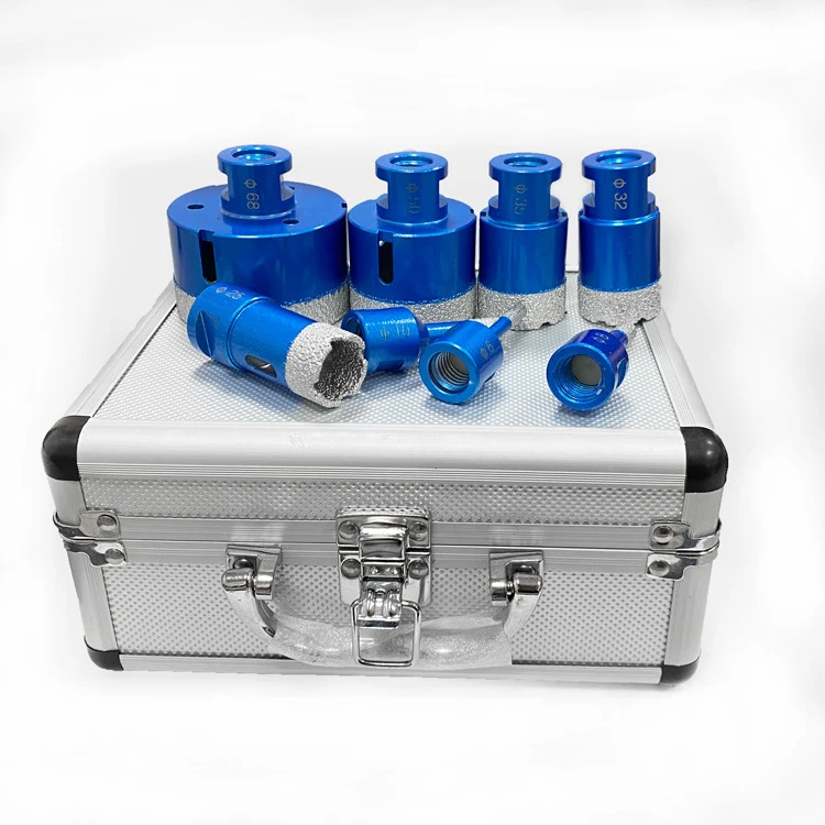 Hot selling 6 pcs Vacuum Brazed Diamond Core Drill Set for electric drill  Size can be customized