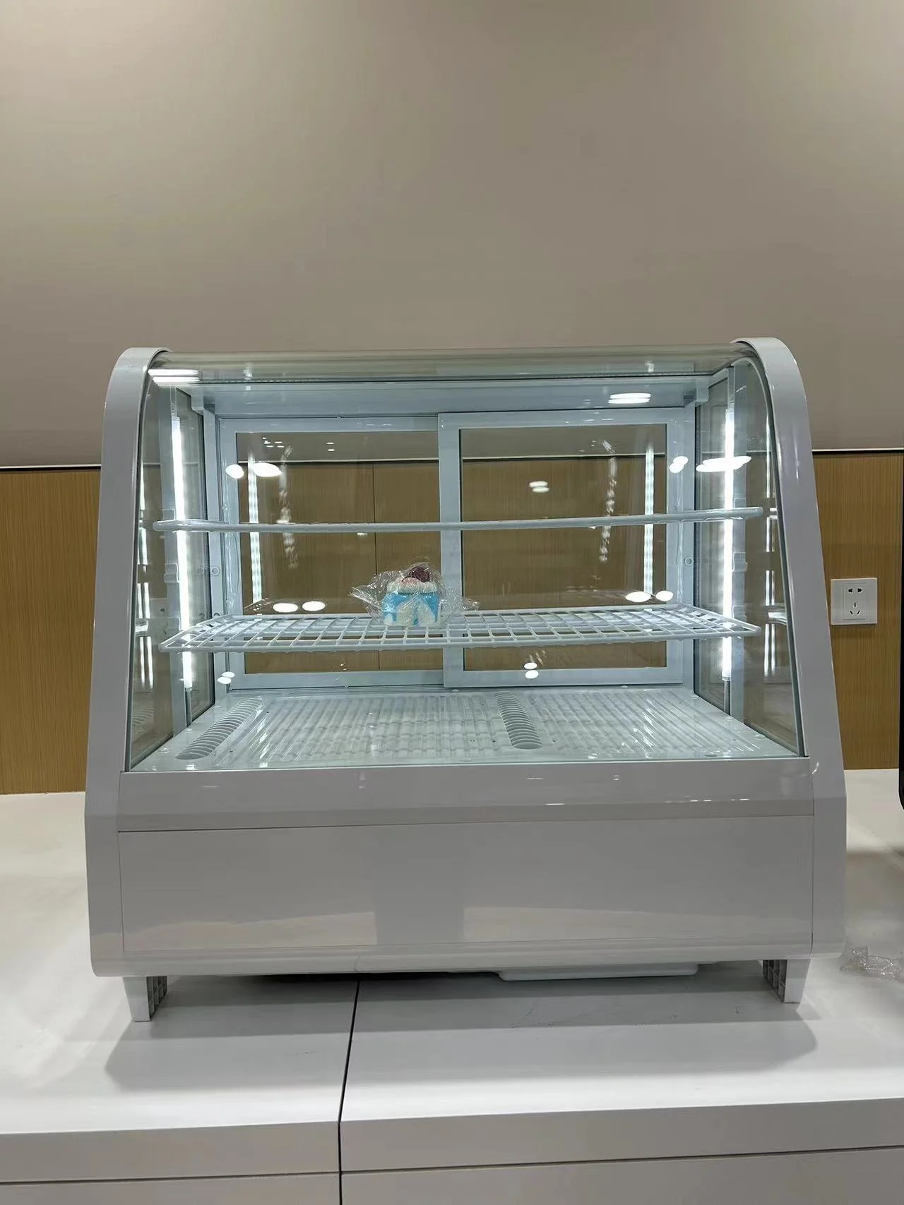 100L Popular Countertop Bakery Cake Showcase display cooler Food Display Cabinet