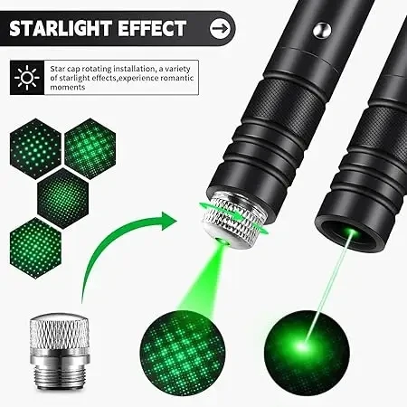 Laser Pointer High Power  Green Laser Pointer Indicator Light, Long Range Lazer Pointer for Hiking USB Charge
