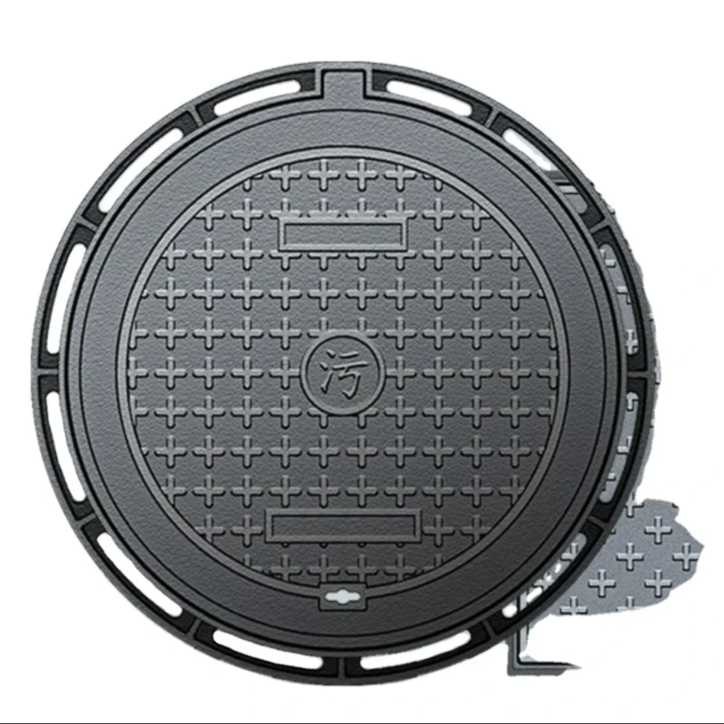 Sewage Rubber Gasket Manhole Cover Circular Septic tank Drainage System Black Asphalt Ductile Iron Manhole Cover OEM