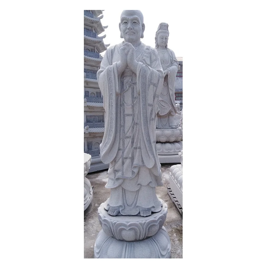 Grey Granite Large Garden Buddha Statues For Sale, Statue Of Kwan Yin