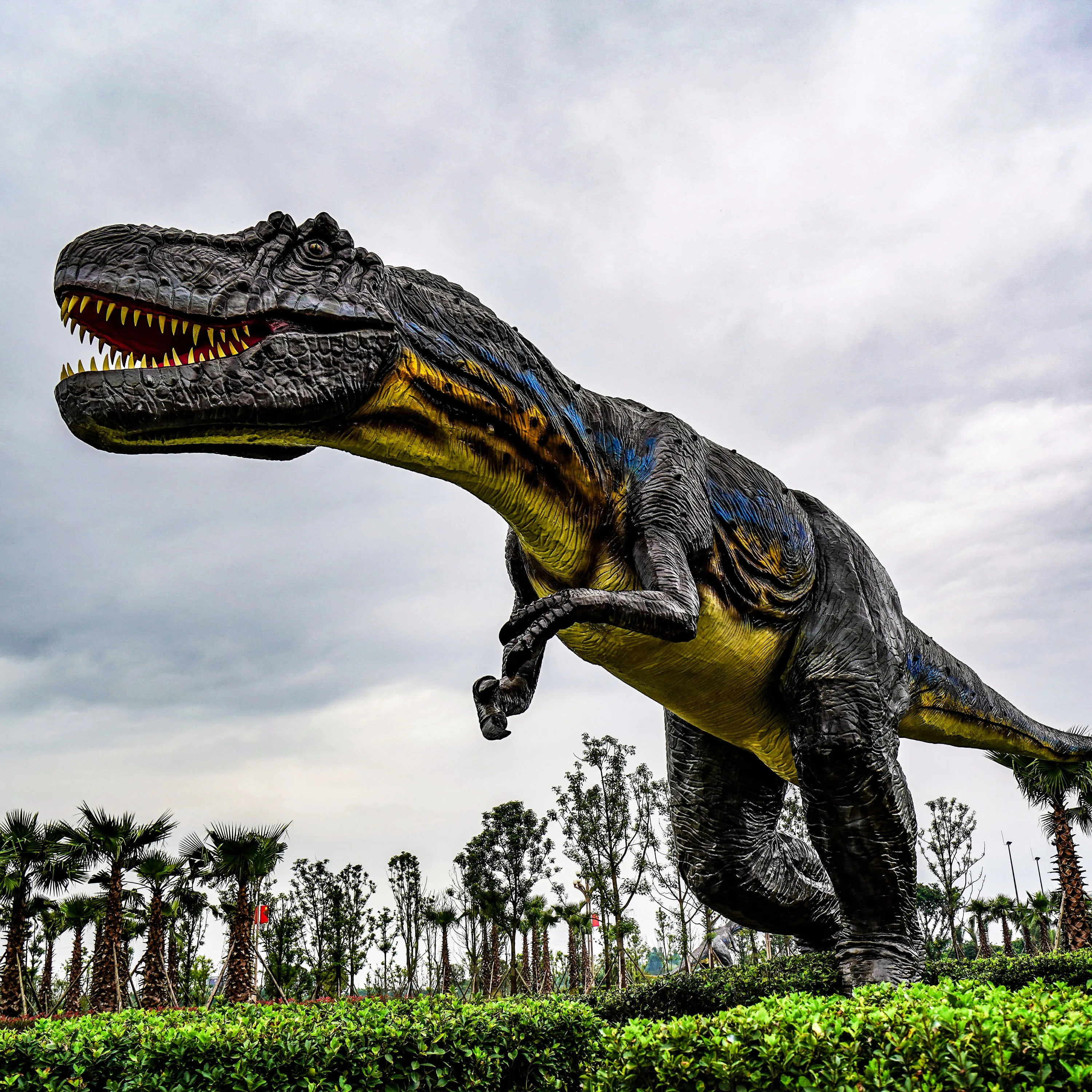 Realistic electronic dinosaur model in Dinosaur Park