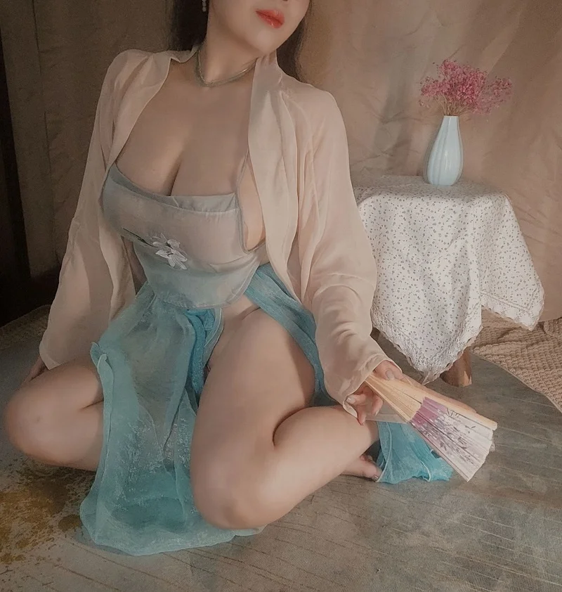 Plus Size 3XL Sexy Lingerie Classical Chinese Clothes Nightgown Transparent Fat Sister Republic of China Style Nightdress