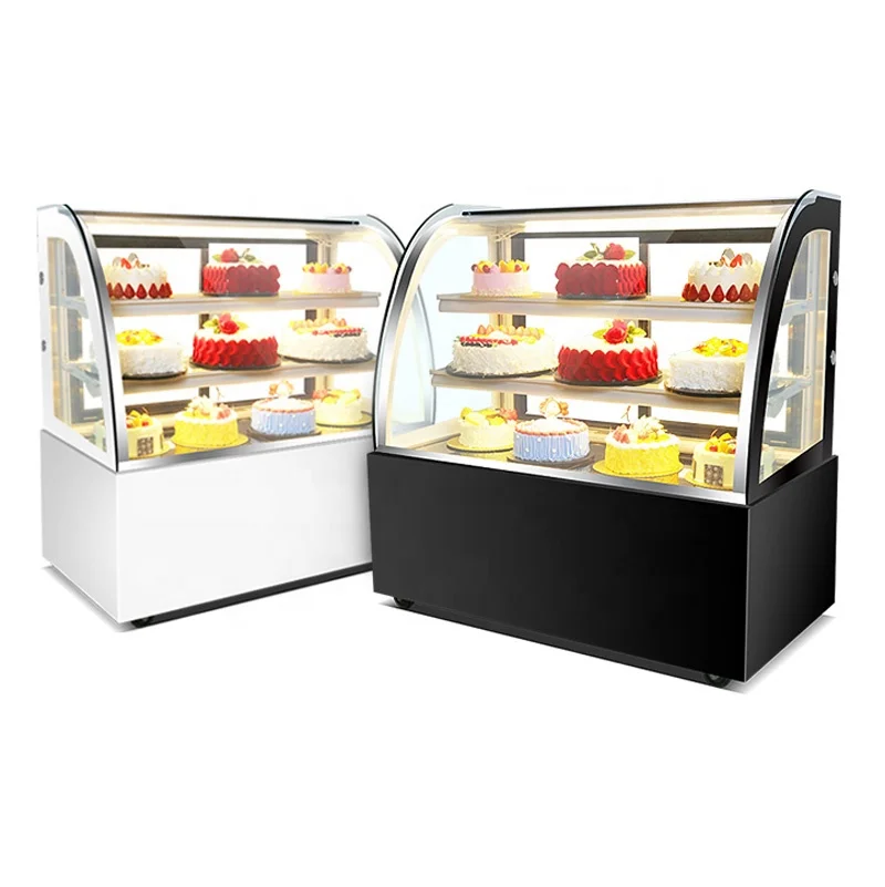 
Cake Store Refrigeration Glass Display Showcase Commercial Keep Fresh Equipment Supermarket Drink Fridge Cake Display Chiller 