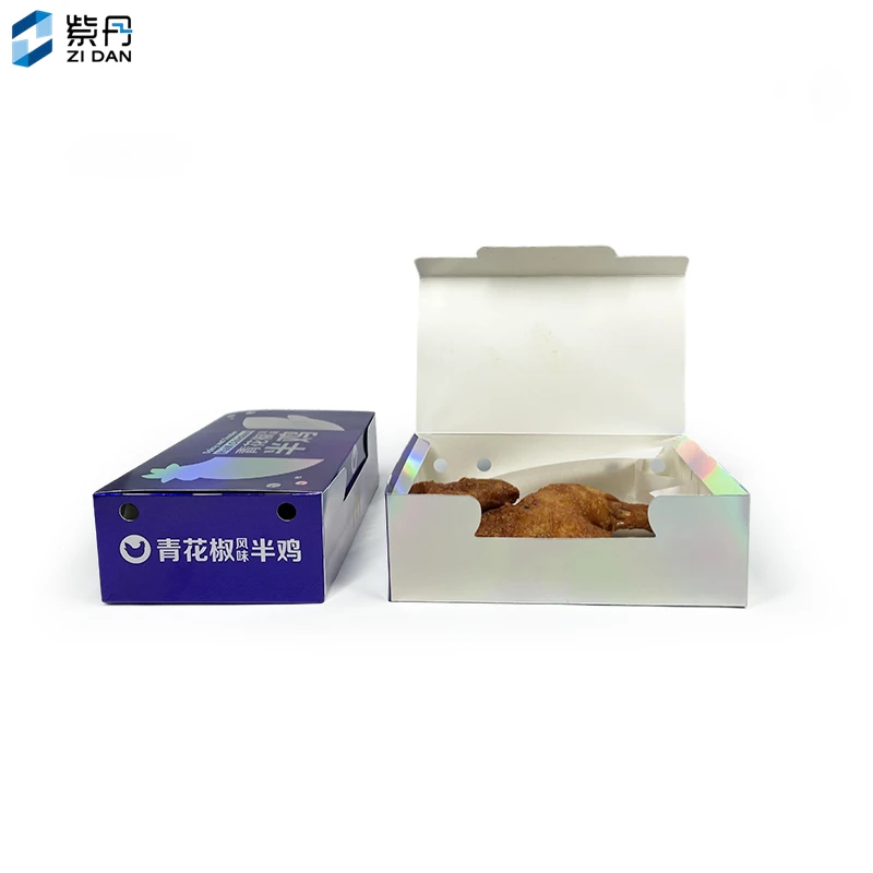 Biodegradable Take Away Food Boxes Food Packaging Hamburger Box Snack Box Accept French Fries Fried Chicken Nuggets Carton Paper