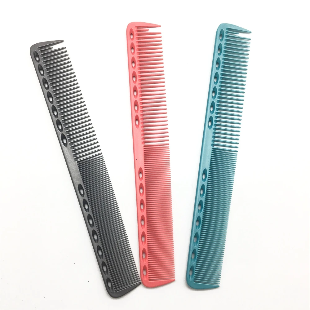 Hot sale cutting hair used in salon professional antistatic plastic hair combs wholesale black and colorful