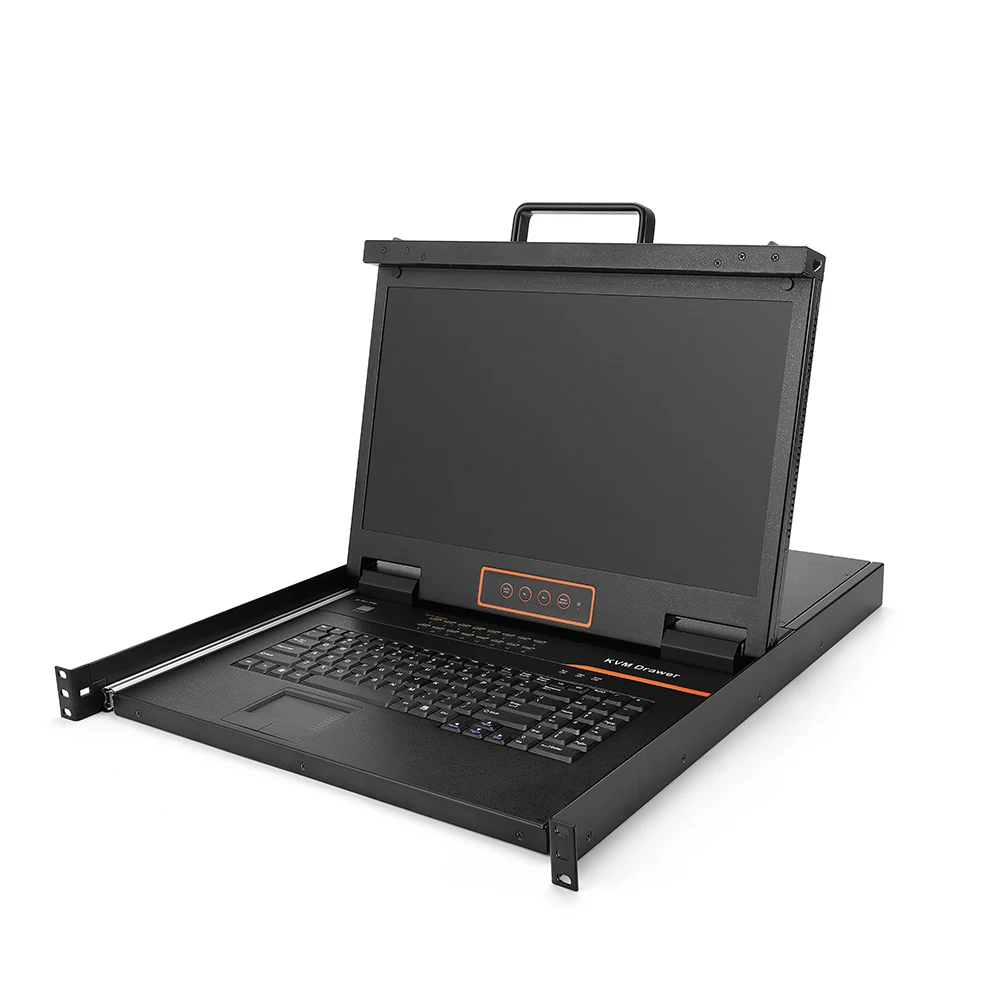 Широкоформатная консоль Vga Lcd Kvm высокой плотности 18,5 дюйма с 16 портами 1920x1080 XW1816, интерфейс Vga