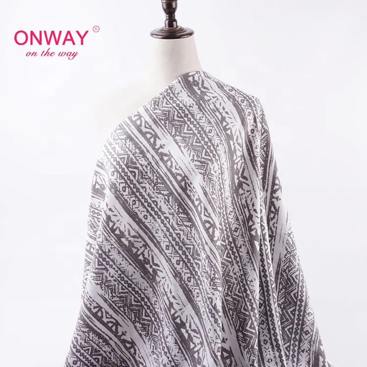 2023 shaoxing factory hot sales Gold supplier stylish comfortable slub linen and printed viscose fabric bamboo viscose fabric