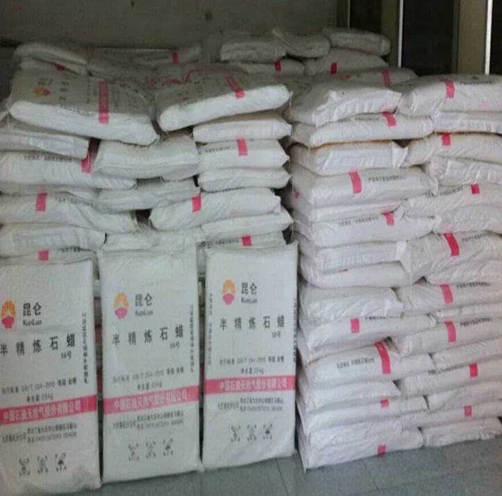 Manufacturer Parafin Wax price 50kg bag Fully Refined kunlun 58 Paraffin Wax