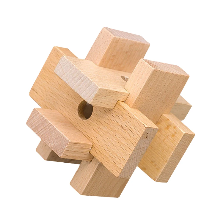 9-in-One Kongming Lock IQ Test Toy Mind Games Unlock Interlock 3D Brain Puzzle Games wooden Cube Classic educational toy