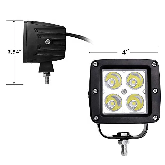Супер яркий 12 Вт Высокое качество 4 дюйма фара дальнего света, Led рабочий свет для внедорожных автомобилей грузовых автомобилей