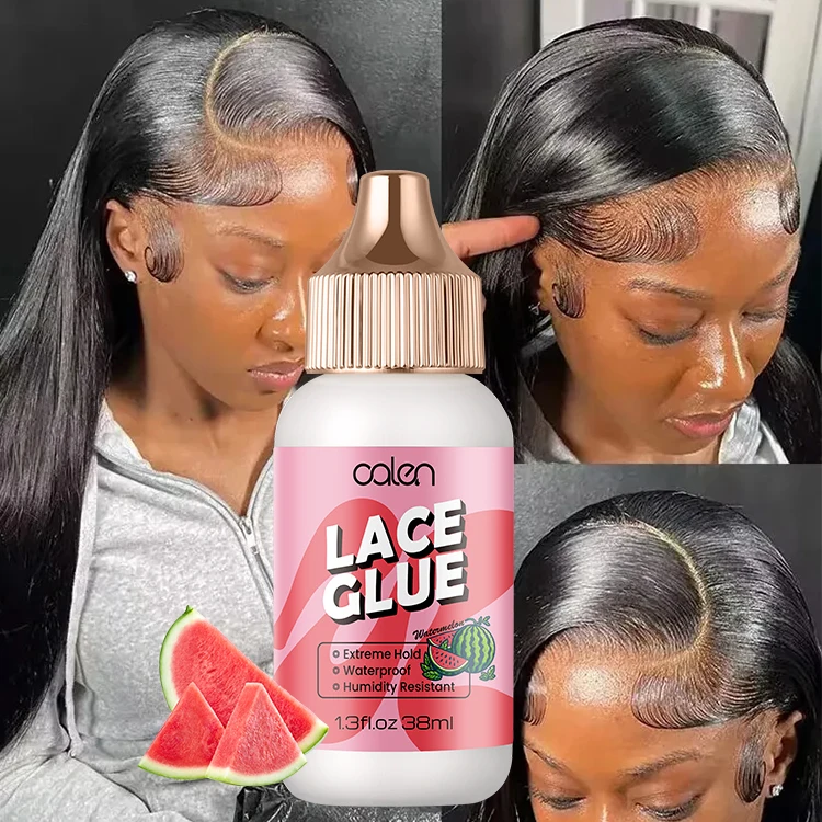 Oalen OEM ODM 38ml Watermelon Lace Wig Adhesive Glue Sweatproof Waterproof Lace Wig Glue Adhesive