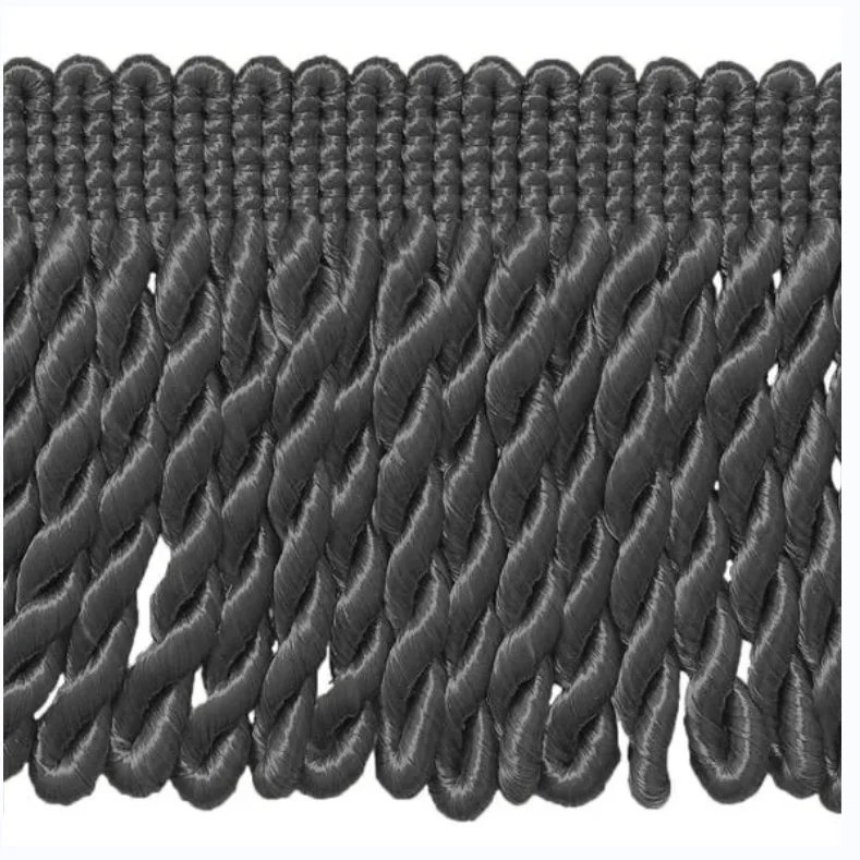 2025 FACTORY DIRECT HOT  SALES BLACK COLOUR TASSEL TRIMMING BULLION FRINGE