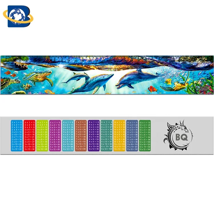 
Stunning 3D Lenticular Ruler , Plastic Flexible Ruler Customized Shape 