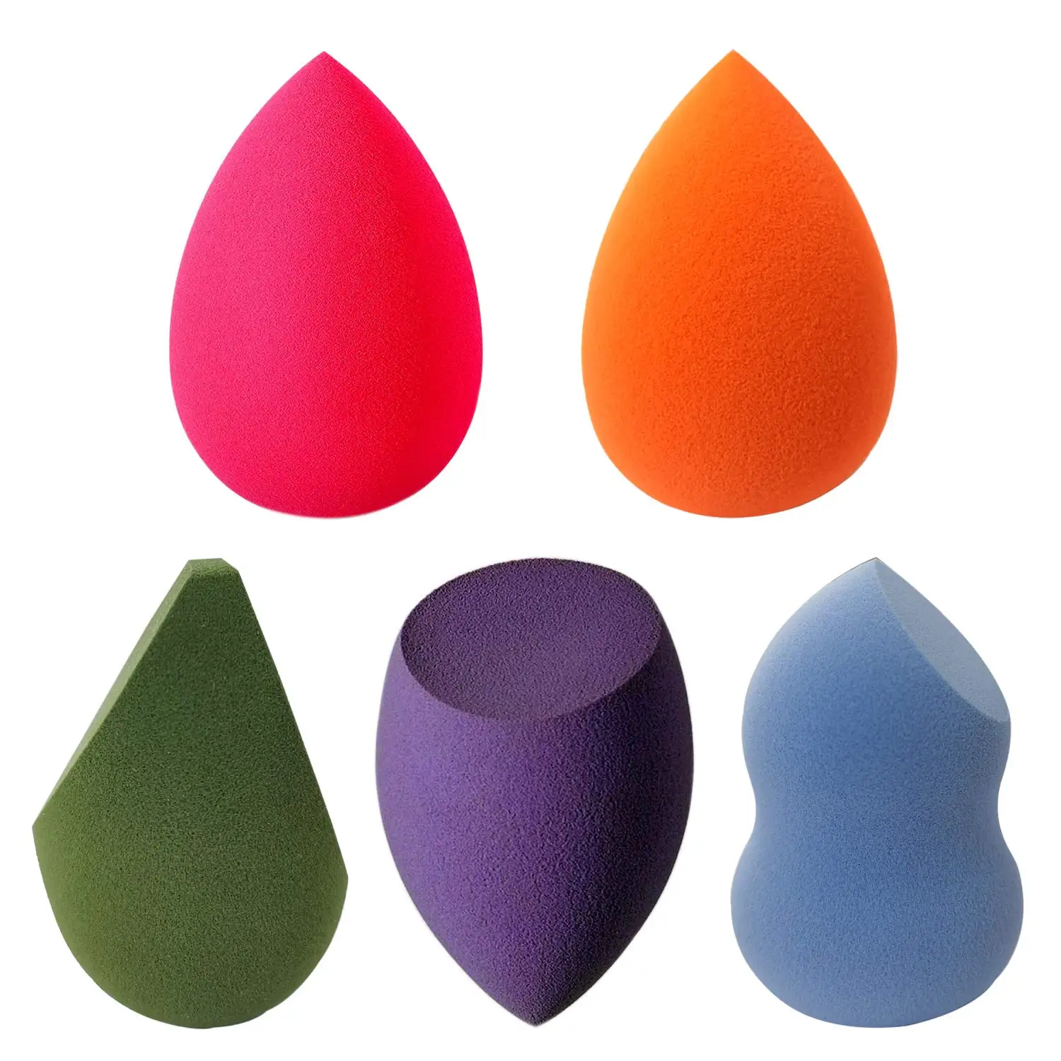 5PCS Latex Free and Vegan Makeup Sponge for Powder Cream or Liquid Application