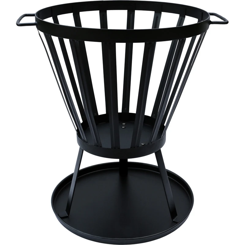 
Flexible price Brazier Outdoor Round Steel Fire Basket Wood Firepit With Ash Tray 