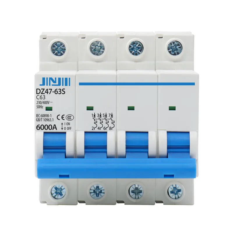DZ47-63S 2 Pole AC MCB 10A 16A 20A 25A 32A 40A 50A 63A MCB Air Mini Circuit Breaker