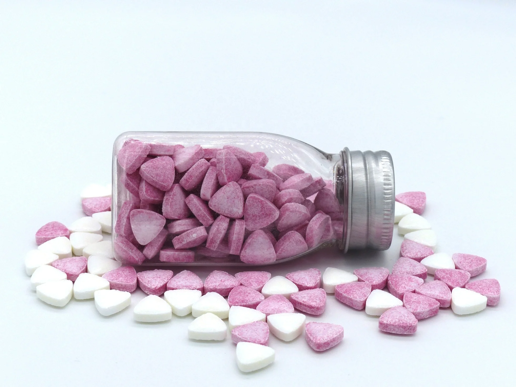 Triangle-Shaped Calorie-Free Stevia Sugar Hard Candy with Fruit Flavors Candy Type