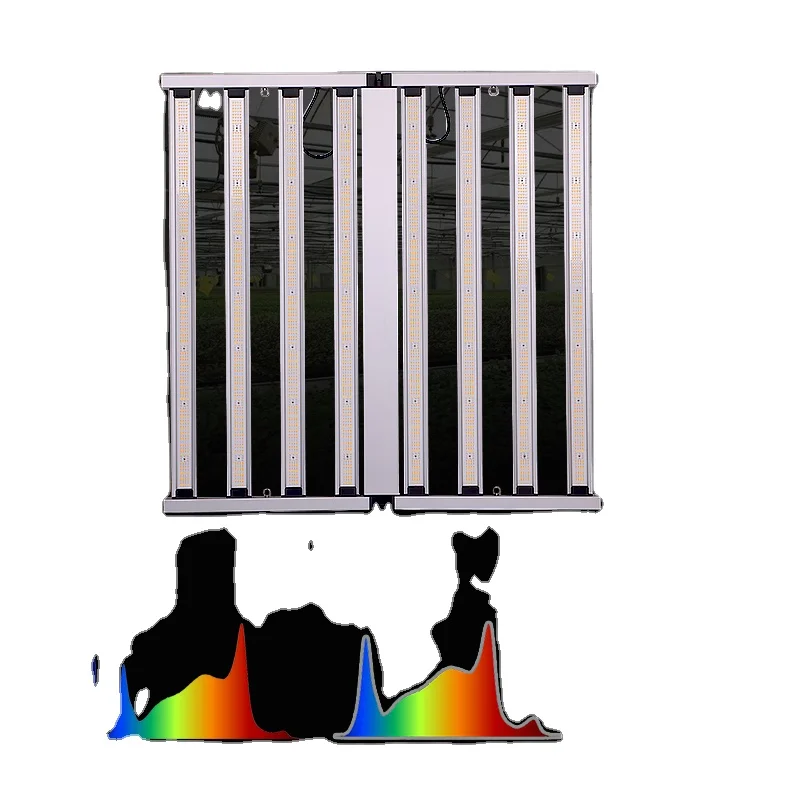 4x4ft all-aluminum spectrum 720w commercial led grow light with 0-10v dimming UV foldable WIFI waterproof