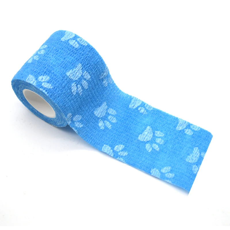 popular Colorful Pets cohesive bandage animal printed Self-adhesive elastic bandage for pets adhesive bandages
