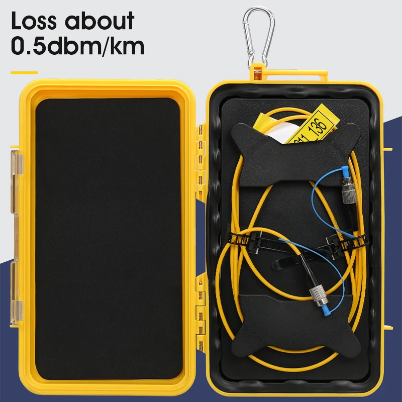 FC/UPC-FC/UPC 2KM OTDR Dead Zone Eliminator,Fiber Rings 500M Fiber Optic OTDR Launch Cable Box  2Km SM 1310/1550nm