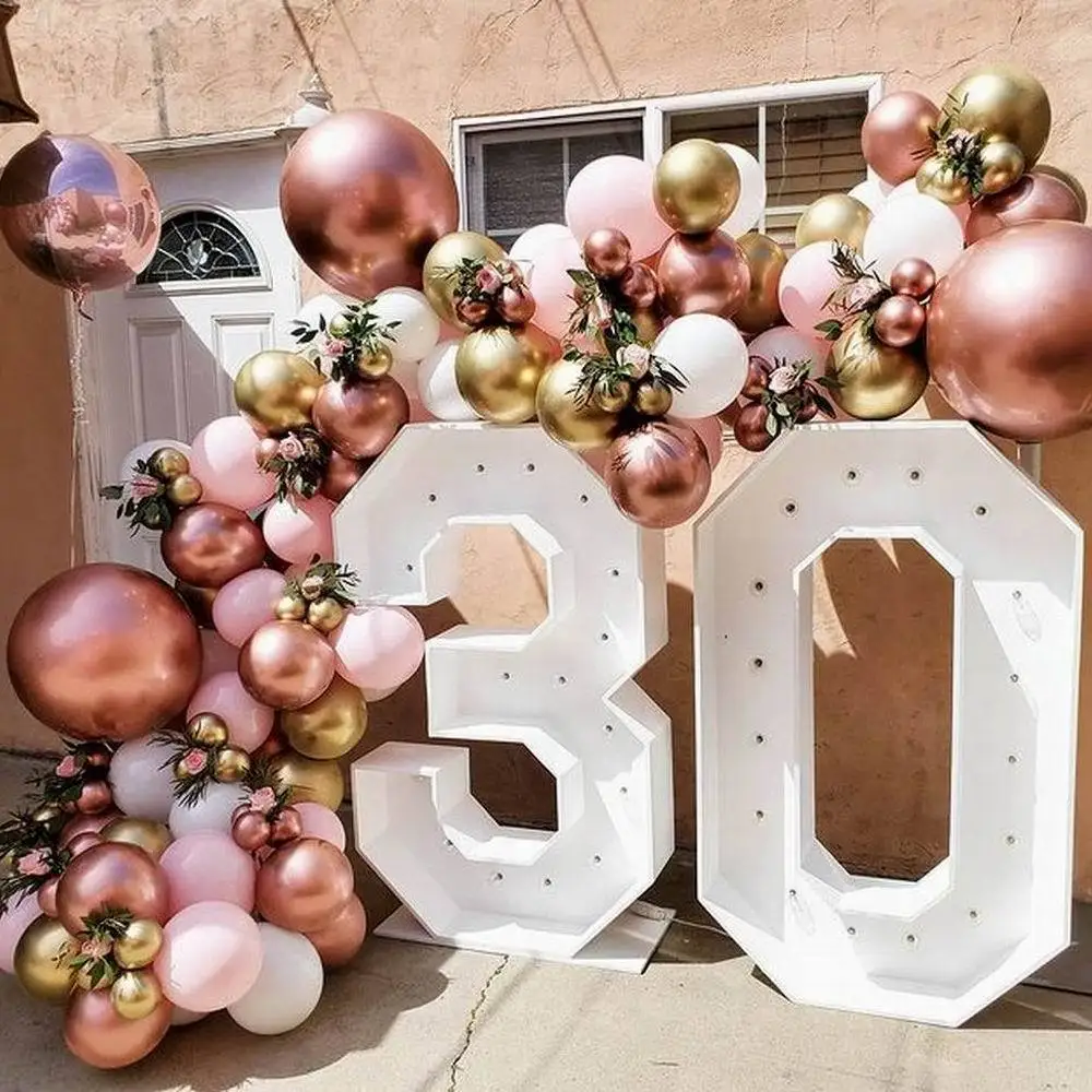 Cross-border new product rose gold balloon set wedding holiday decoration pink balloon decoration one drop delivery