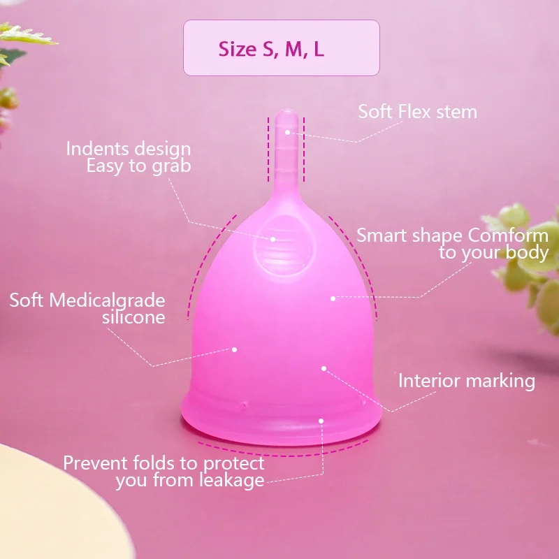 Hygiene Cup Wholesale 100%  Medical Copa Menstrual New Design Transparent Menstrual Cup
