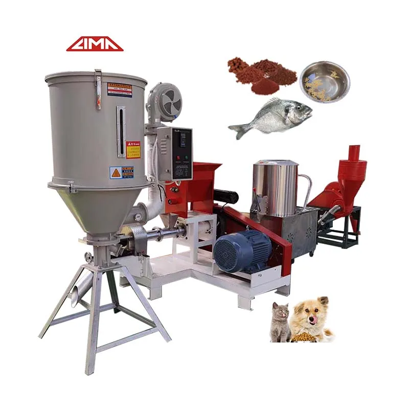 LIMA Automatic Aquatic Feed Pellet Mill Fish Feed Extruder Crushed Mixer Dryer Small Fish Feed Production Complete Line Ghana