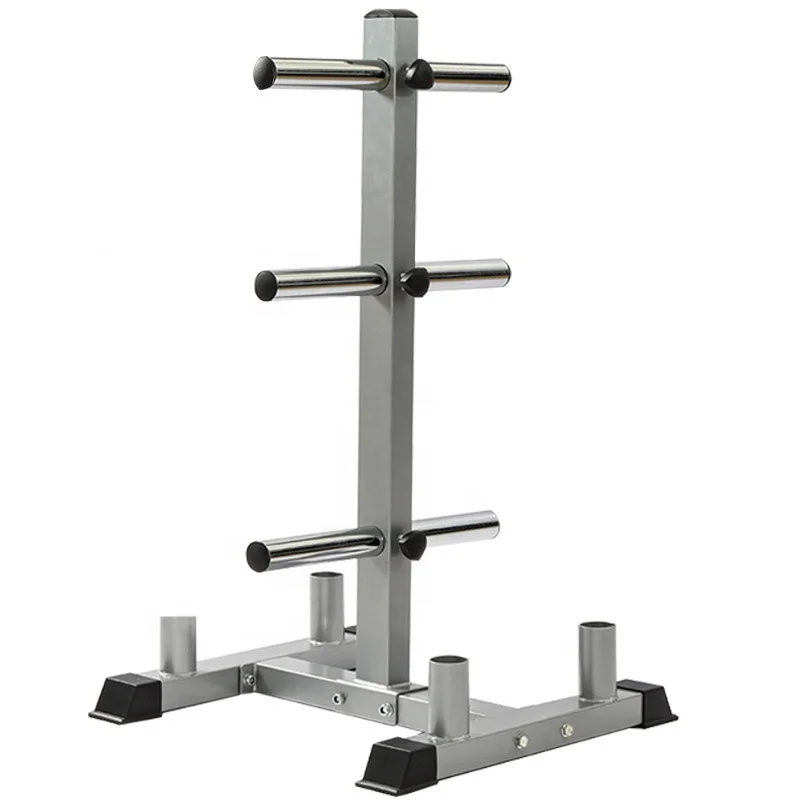 High quality Professional Fitness Stand Bumper Weightlifting Barbell Bar Gym Storage Weight Plate Rack