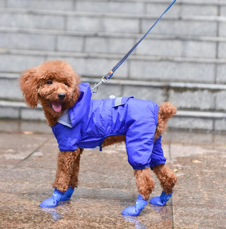 New arrival waterproof pet shoes outdoor soft silicone rain dog shoes