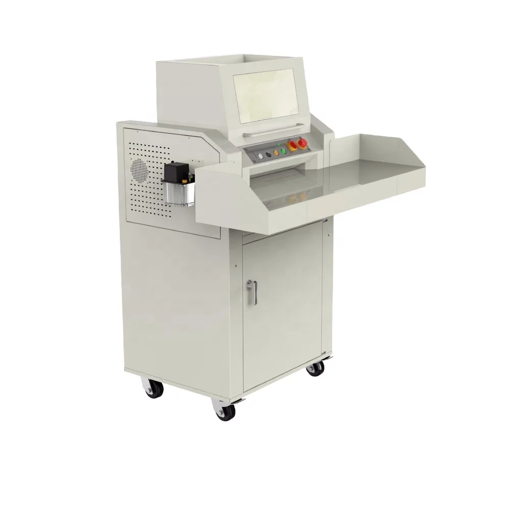 Electricity Power Paper, CD, staple, Card Shredding cross cut heavy duty industrial paper shredder machine for sale