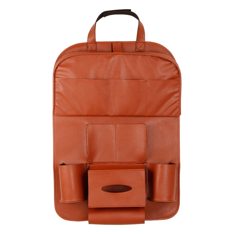 Auto Car Seat Back Storage Bag Organizer Car-styling Back Seat Protector Food Tray Table Tablet Holder Multi-function Bag