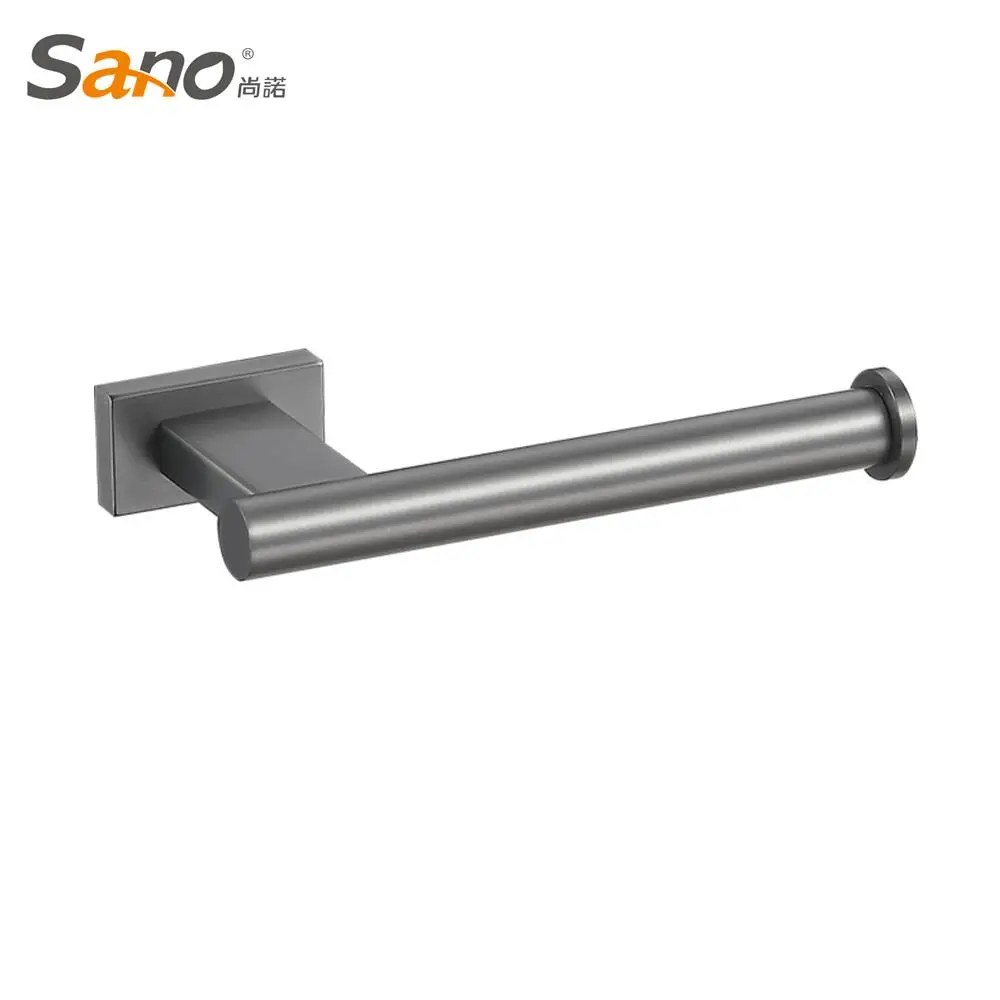 Gun grey Wall Mounted Bathroom Waterproof Dustproof 304 Stainless Steel Roll Toilet Paper Holders