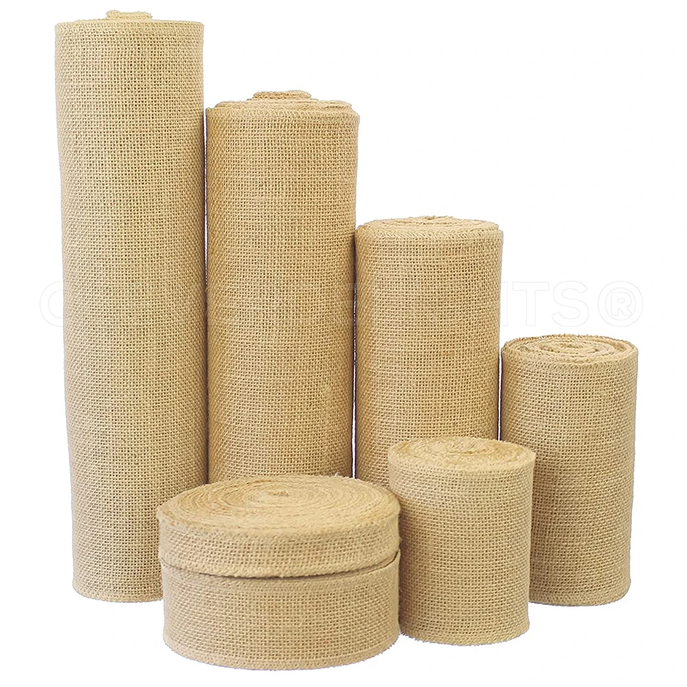 Оптовая продажа 100% джутовая ткань из мешковины гессиана лента Rollos Cabuya De Yute