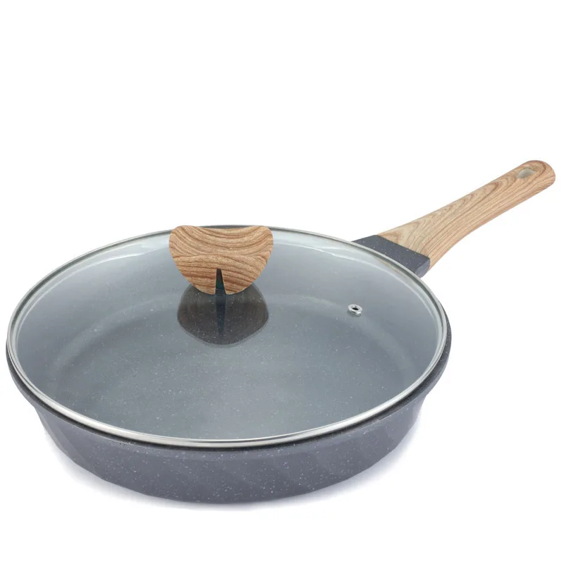 Kitchen Non-stick Stone Coating Frying Pan 32cm Granite Skillet with Lid Omelette Cookware Set