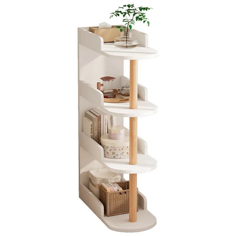 Landing Bookshelf small living room sofa edge shelf bedroom bed narrow clip gap to store shelves storage cabinets