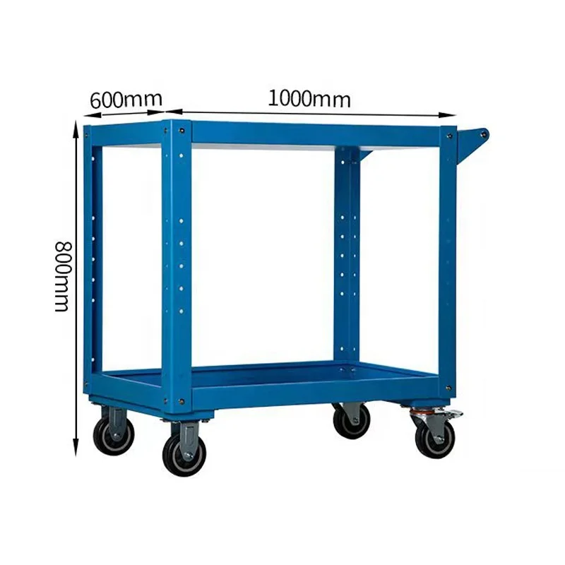 Safe And Stable Three-Layer Heavy-Duty Tool Truck For Outdoor Use, Movable Large Capacity Workshop Maintenance And Storage Cart