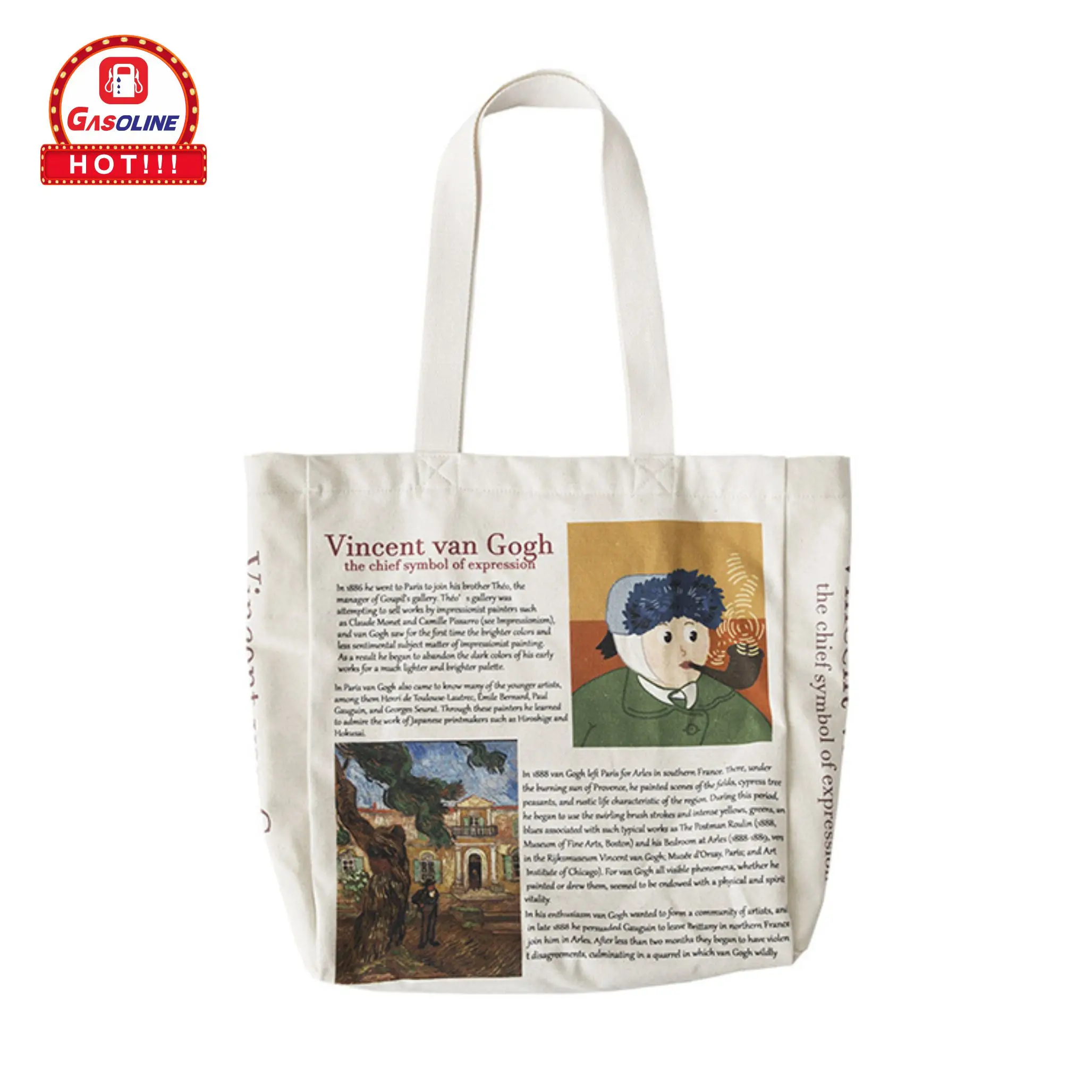 Canvas Tote Shopping Bag Hotsale Custom Logo Printed Recycled Extra Large Eco Friendly Reusable Vintage 100% Cotton Customized