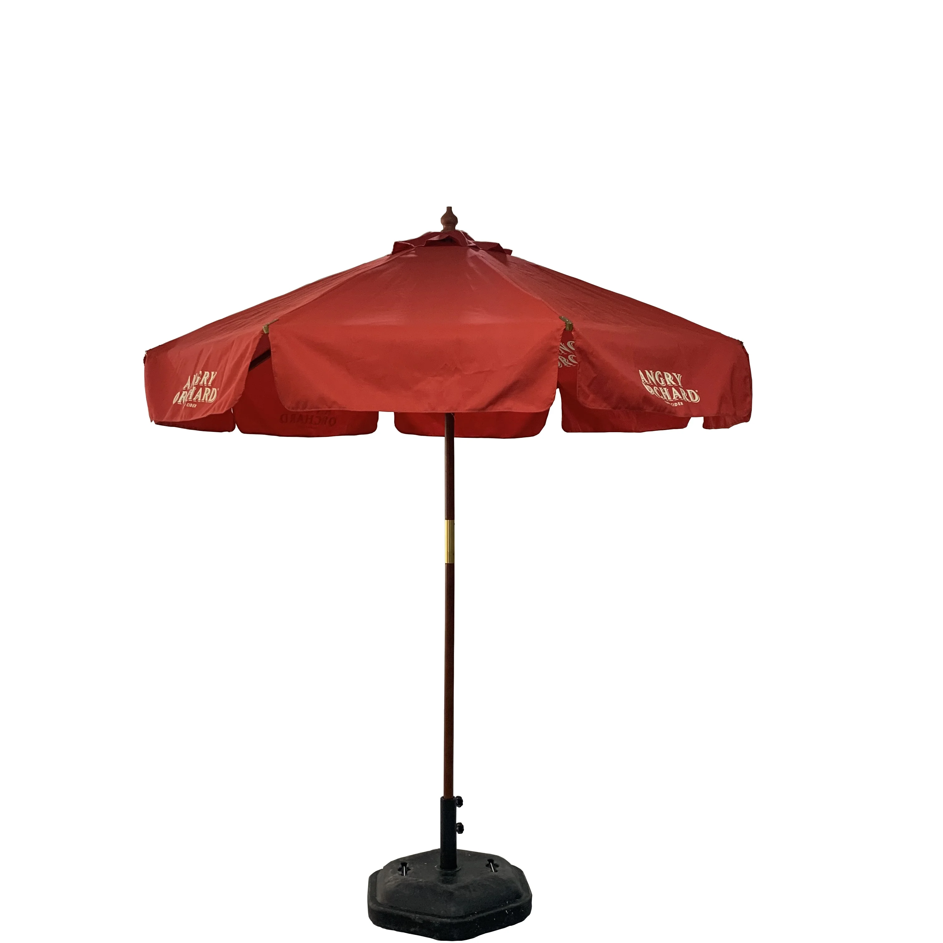 High quality advertising umbrella outdoor garden  furniture sunshade wooden  Push-tilt umbrella with flap