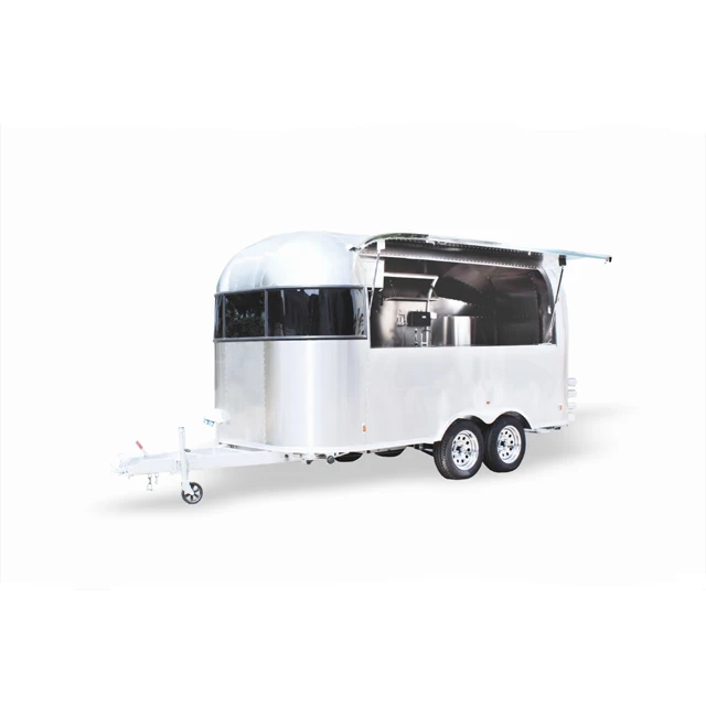 Mobile food truck dining car food trailer for europe vendors hotdog food cart